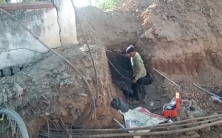 तखतगढ़ में नाला खुदाई के दौरान ठेकेदारों की खोर लापरवाही आई सामने, सरकारी संपत्ति को भारी नुक्सान