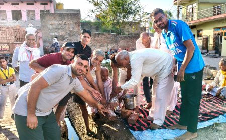 शिव परिवार मंदिर का हुआ शिलान्यास, विधिवत पूजन के साथ निर्माण कार्य शुरु