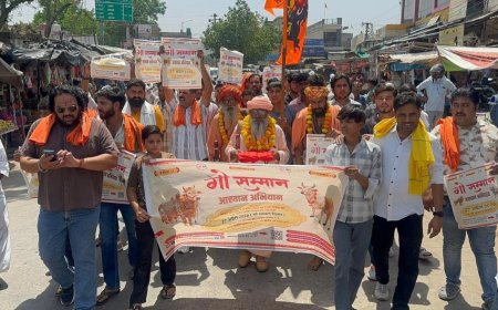 किशनगढ़ बास में गो सम्मान हेतु रैली, ‘राष्ट्र माता’ का दर्जा देने की मांग तेज