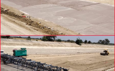 भ्रष्टाचार की भेंट चढ़ती चम्बल नहर: 45 डिग्री तापमान और काली मिट्टी पर बिछाई जा रही कंक्रीट की चादर