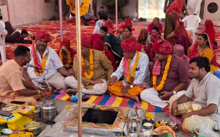 आशापुरा माताजी मंदिर का वार्षिकोत्सव धूमधाम से मनाया, ध्वजारोहण के साथ महाआरती व महाप्रसादी का हुआ आयोजन