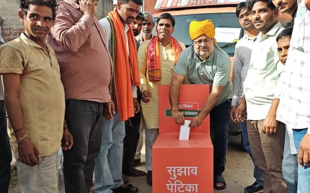 तसई ग्राम पंचायत में जनकल्याणकारी विकास रथ यात्रा पहुंची;  ग्रामीणों ने पेयजल व बिजली समस्या को लेकर सुझाव पेटिका में डाले सुझाव