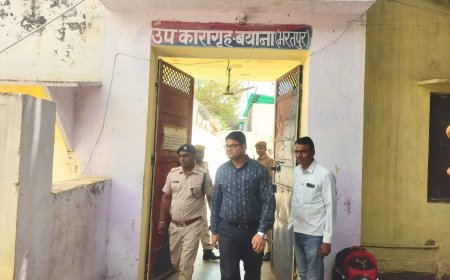 बयाना जेल में कैदियों का अनशन चौथे दिन भी जारी: 9 बंदियों की तबीयत बिगड़ी, आरबीएम अस्पताल रेफर