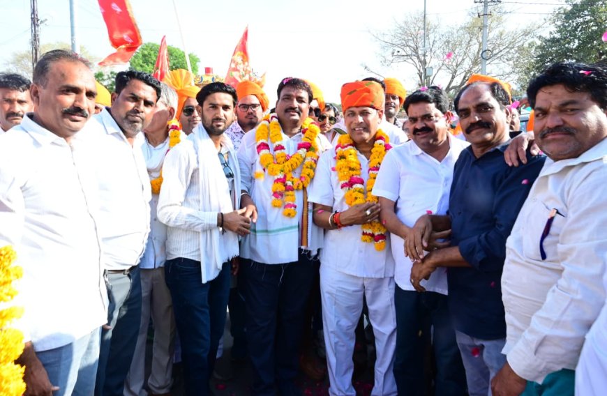 बारां में हनुमान जन्मोत्सव पर निकली भव्य पदयात्रा, कांग्रेस खेल प्रकोष्ठ ने किया जोरदार स्वागत