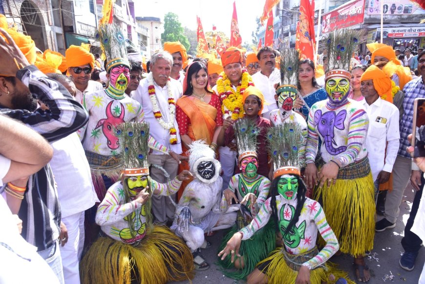 हनुमान जन्मोत्सव पर अन्ता विधायक प्रमोद जैन भाया के नेतृत्व में निकली दसवीं विशाल पदयात्रा का हुआ भव्य स्वागत,  हजारों श्रद्धालुओं की उमड़ी आस्था