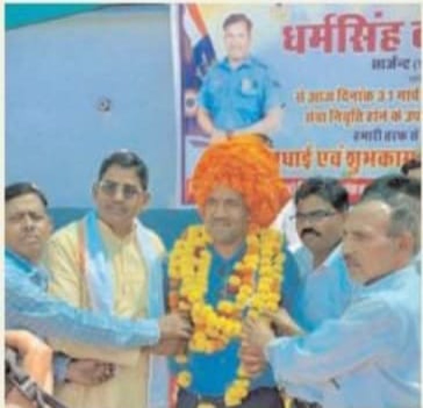 सेवानिवृत्त वायु सेना अधिकारी धर्मसिंह वर्मा का नेवाड़ा गांव में भव्य स्वागत;  20 वर्षों की सेवा के बाद गांव लौटे, तिरंगा रैली और सम्मान समारोह का आयोजन