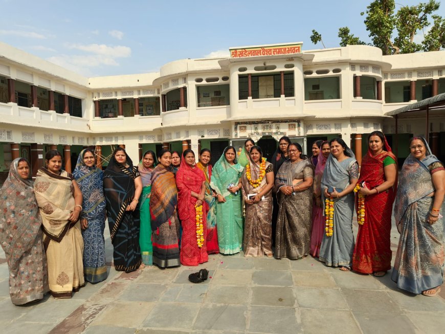 खंडेलवाल वैश्य समाज खेरली महिला मण्डल की अध्यक्ष बनीं सारिका ठाकुरिया