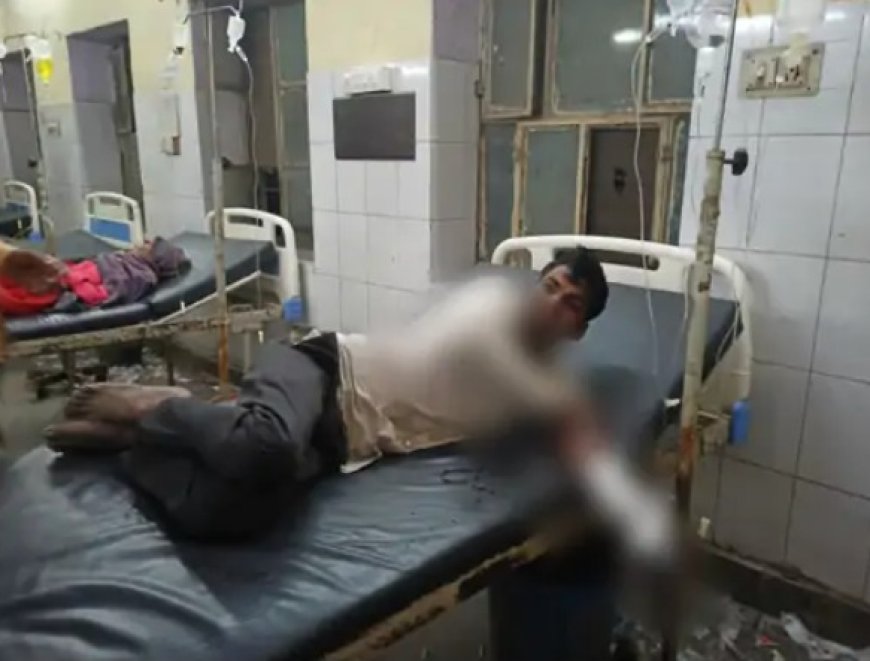 थ्रेशर मशीन की चपेट में आया युवक का हाथ: गंभीर हालत में अलवर रेफर