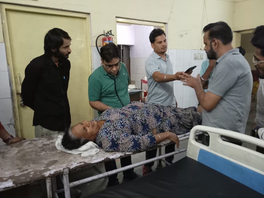 गोविंदगढ़-सीकरी मार्ग पर बाइक फिसलने से माँ-बेटे घायल