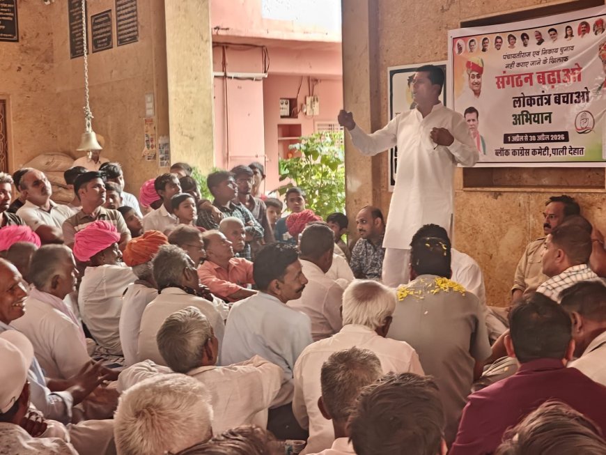 भाजपा संविधान काे कमजाेर कर रहीं, बचाने की लड़ाई में हर कार्यकर्ता बने सिपाही- हरिशंकर मेवाड़ा