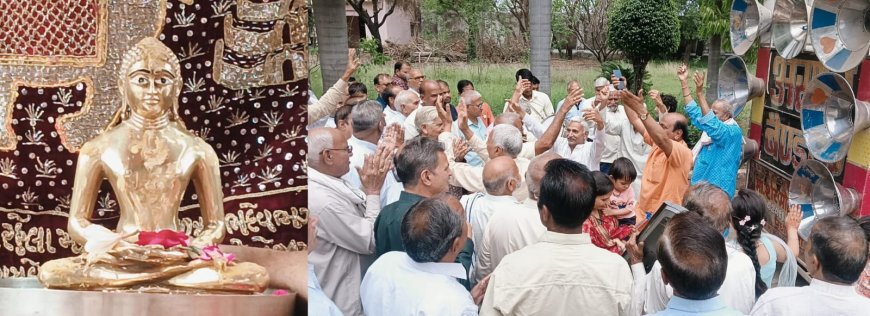 सिरस गांव में बुला ले रे स्वामी जैन धर्म हमे प्राणों से भी प्यारा;  भगवान श्री महावीर स्वामी रथयात्रा मेला का समापन