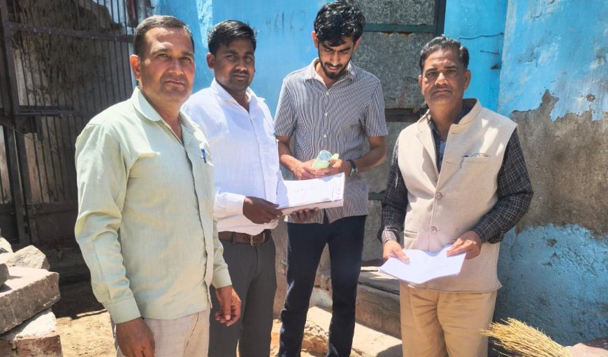 हाउसहोल्ड सर्वे का तुतीय सघन अभियान: उप प्राचार्य महेंद्र सिंह मसारी ने किया निरीक्षण