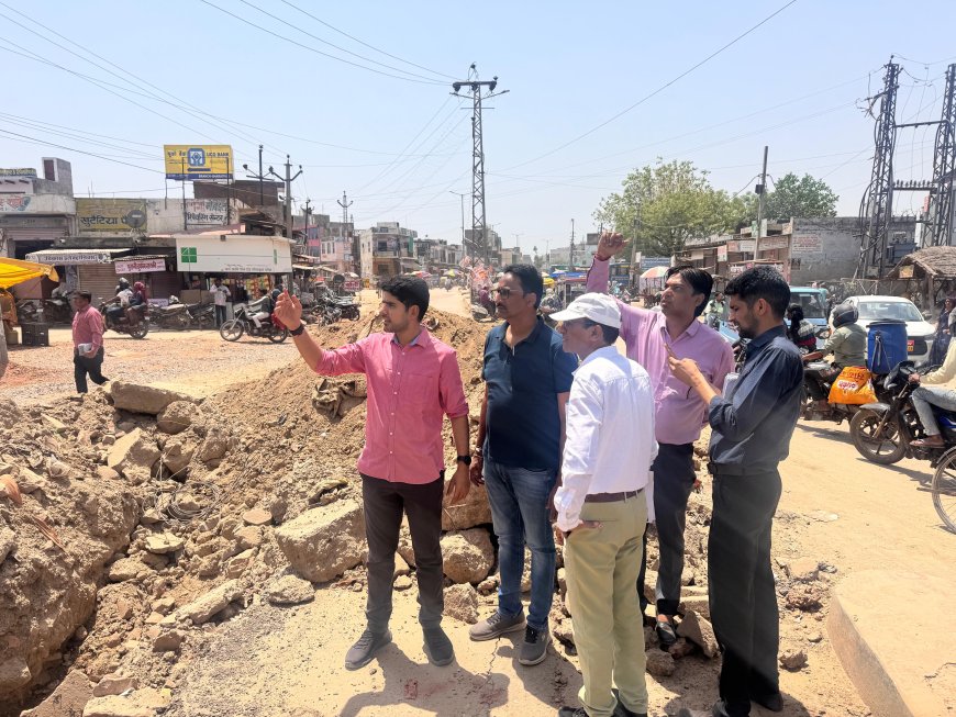 बीडीए आयुक्त ने किया विकास कार्यों का निरीक्षण; आयुक्त बोले- समय निर्धारित कर गुणवत्ता से कराए विकास कार्य