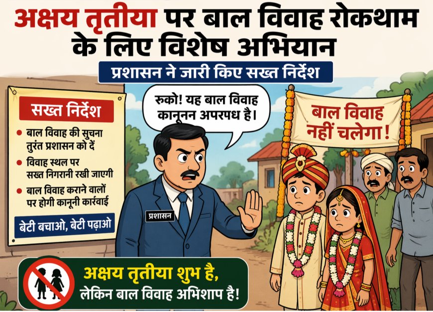 बाल विवाह रोकथाम को लेकर प्रशासन सख्त, अक्षय तृतीया पर विशेष निगरानी के निर्देश