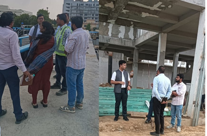 जिला कलेक्टर ने 34 एमएलडी एसटीपी व जिला अस्पताल का किया निरीक्षण; गुणवत्ता के साथ कार्य पूर्ण करने के निर्देश