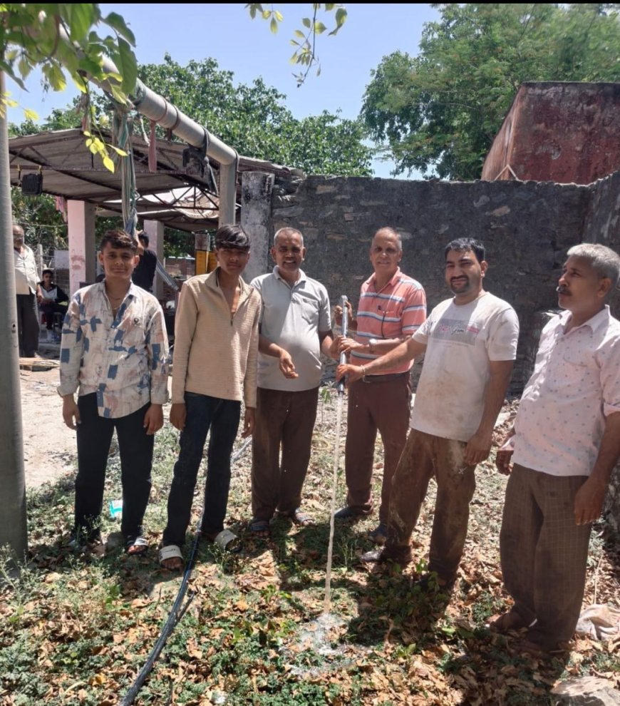 भामाशाह संदीप सोनी ने पिता की स्मृति में विद्यालय में करवाया बोरिंग, दूर की पानी की किल्लत