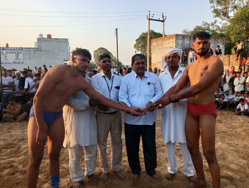 हलैना में राष्ट्रीय कुश्ती दंगल संपन्न: जीतू हरियाणा और सत्यवीर सह रहे संयुक्त विजेता; विधायक बहादुर सिंह कोली ने पहलवानों का बढ़ाया उत्साह