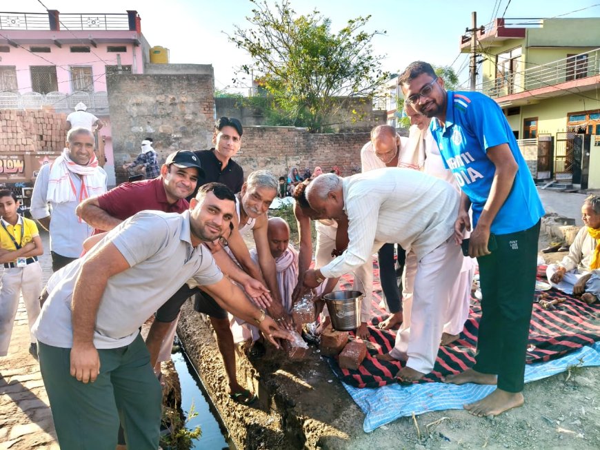 शिव परिवार मंदिर का हुआ शिलान्यास, विधिवत पूजन के साथ निर्माण कार्य शुरु