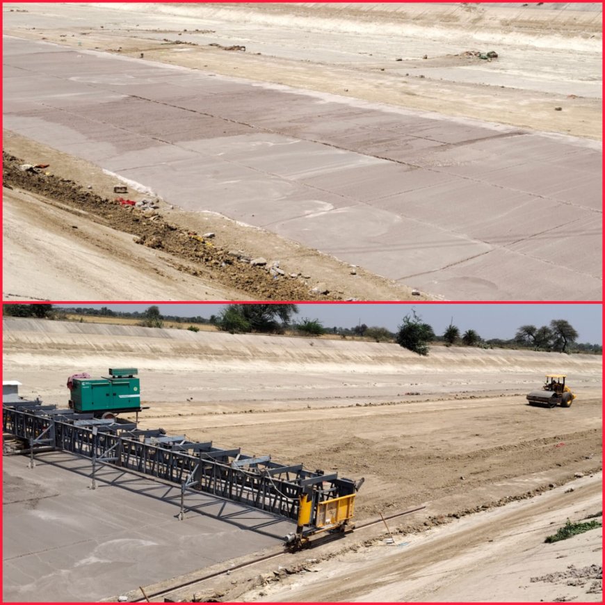 भ्रष्टाचार की भेंट चढ़ती चम्बल नहर: 45 डिग्री तापमान और काली मिट्टी पर बिछाई जा रही कंक्रीट की चादर