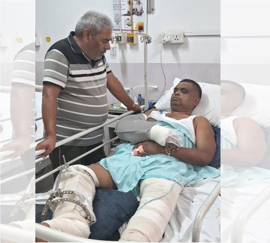 प्रदेश महामंत्री गोपाललाल माली ने उदयपुर के गीतांजलि हॉस्पिटल में सोशल मीडिया प्रभारी रोशन माली से मुलाकात