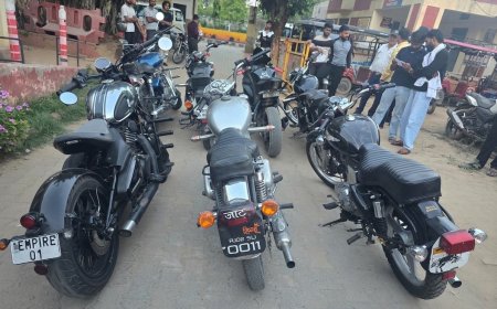 ध्वनि प्रदूषण फैलाने वालों परअलवर यातायात पुलिस का डंडा: 09 बुलेट और 10 अन्य मोटरसाइकिलें जब्त