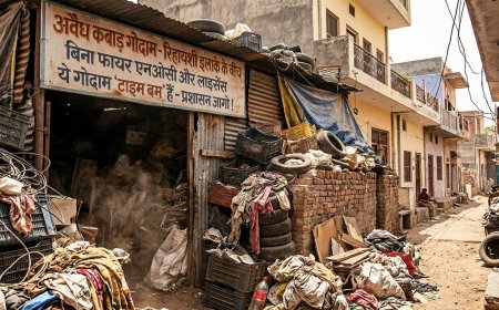 खैरथल के रिहायशी इलाकों में अवैध कबाड़ गोदाम बने 'टाइम बम', बिना फायर एनओसी के हो रहा संचालन