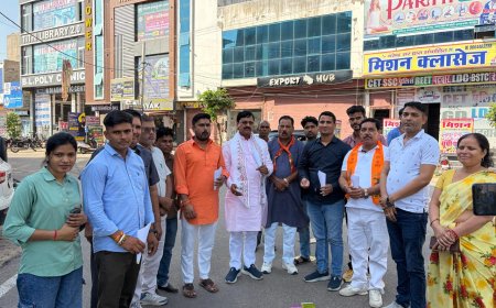 भरतपुर में भाजपा कार्यकर्ताओं ने मनाया 'बंगाल विजय दिवस'; आतिशबाजी और मिठाई वितरण कर व्यक्त किया हर्ष