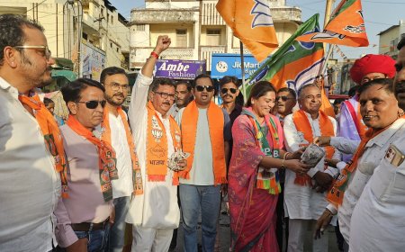 तीन राज्यों में भाजपा की प्रचंड जीत पर विजयोत्सव, 'मोदी मैजिक' का जश्न
