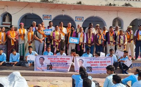 भीलवाड़ा से " सड़क सुरक्षा जीवन रक्षा " की निकली गूंज: 21 नायकों को 'राष्ट्रीय सड़क सुरक्षा रत्न सम्मान