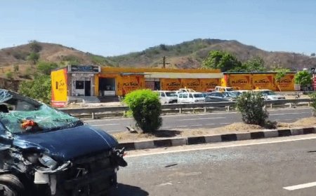 गोगुंदा हाईवे पर दो कारों की भीषण भिड़ंत: एक युवती की मौत, 4 गंभीर घायल