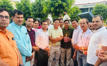 नर्सेज दिवस की पूर्व संध्या पर कैंडल लाइट सेरेमनी आयोजित