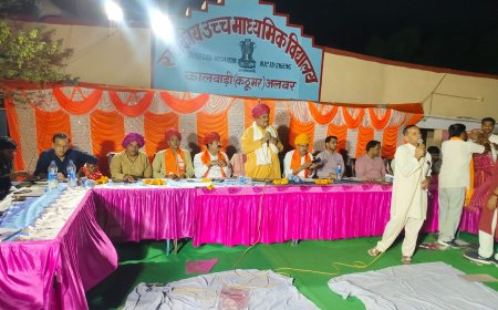 कालवाड़ी ग्राम पंचायत में रथ यात्रा व रात्रि चौपाल का हुआ आयोजन;  जनप्रतिनिधियों और अधिकारियों ने सुनी ग्रामीणों की समस्याएं