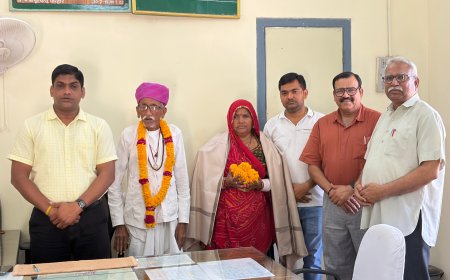 संघवी केसरी राउमावि तखतगढ़ में भामाशाह ने भेंट किया वाटर कूलर