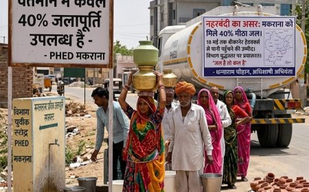 मकराना में गहराया जल संकट: नहरबंदी के कारण केवल 40 प्रतिशत हो रही जलापूर्ति, 18 मई के बाद सुधरेगी स्थिति