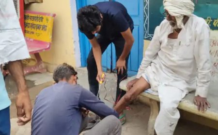 पागल कुत्ते ने 22 लोगों को काटा, 15 अस्पताल पहुंचे:एक बुजुर्ग गंभीर घायल, अलवर रेफर
