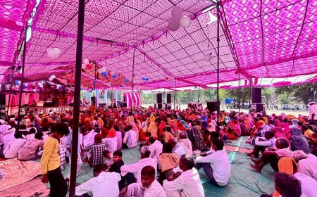 ढहरींन गांव में श्रीमद्भागवत कथा में उमड़ा जनसैलाब; कृष्ण-रुक्मणी विवाह की जीवंत झांकियों ने मोहा श्रद्धालुओं का मन