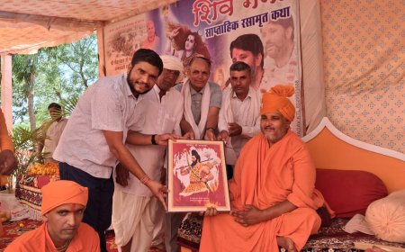 रसगन धाम में पंच धूणी समापन पर स्वामी बालकादेवाचार्य महाराज का सम्मान