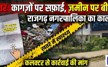 राजगढ़ नगरपालिका के सफाई कर्मचारी सफाई नहीं कर अन्य जगहों पर ले रहे हैं मौज