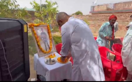 बारामुल्ला में शहीद हुए नितेश को केंद्रीय मंत्री भूपेंद्र यादव ने अर्पित की श्रद्धांजलि