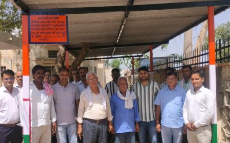 पुण्य स्मृति में सामाजिक सरोकार: भामाशाह  ने बिजली विभाग कार्यालय में करवाया टिनशेड का निर्माण