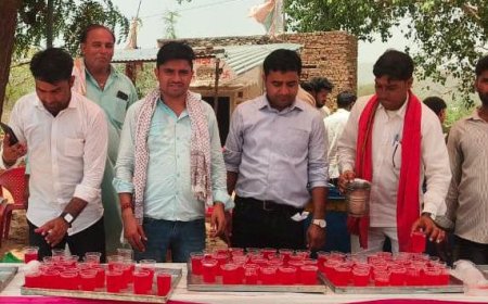 निर्जला एकादशी पर सामाजिक सरोकार: राजगढ़ में भामाशाहों ने राहगीरों को पिलाया ठंडा व मीठा शर्बत