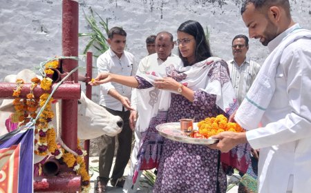 जल संरक्षण और गौसेवा का संगम; वंदे गंगा अभियान के तहत गौशाला में हुआ जल कुंड पूजन