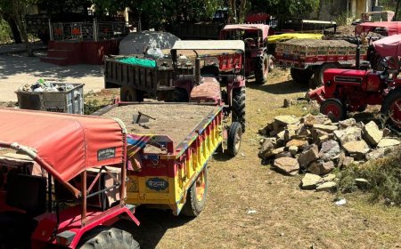 बारां पुलिस की अवैध खनन पर अब तक की सबसे बड़ी कार्रवाई; पार्वती नदी क्षेत्र से 54 वाहन, मशीनें और 2 नावें जब्त