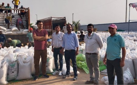 वर्षा प्रभाव की समीक्षा हेतु भारतीय खाद्य निगम (FCI) की विशेष समिति ने सांडेराव, तखतगढ़ एवं सुमेरपुर खरीद केन्द्रों का किया सघन निरीक्षण