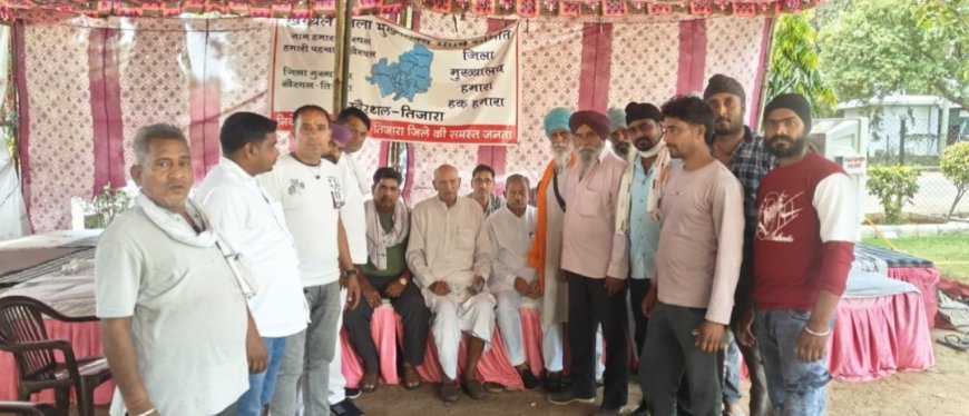 पीपली का बास के ग्रामीणों ने विधायक दीपचंद खैरिया को पानी की समस्या से अवगत कराया