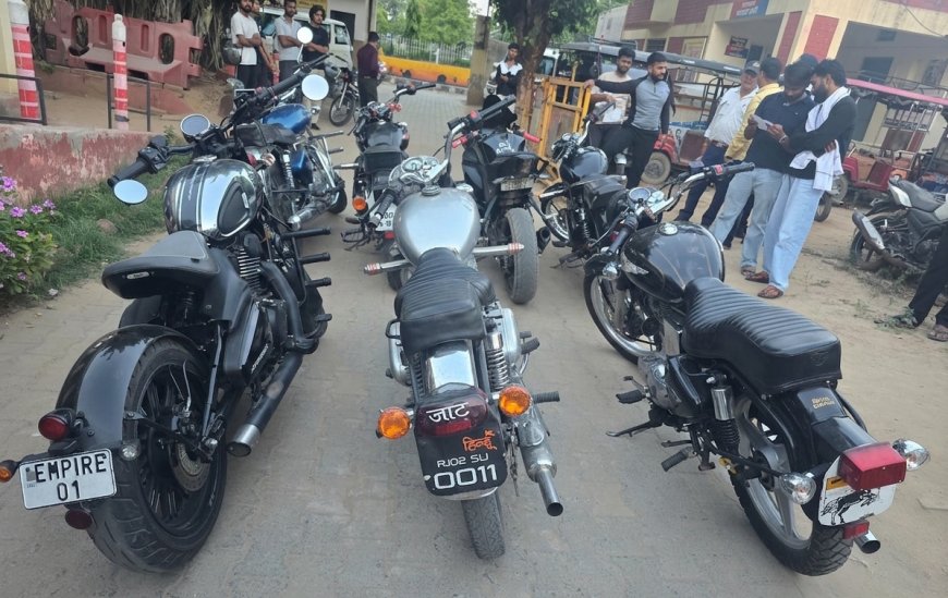 ध्वनि प्रदूषण फैलाने वालों पर अलवर यातायात पुलिस का डंडा: 09 बुलेट और 10 अन्य मोटरसाइकिलें जब्त