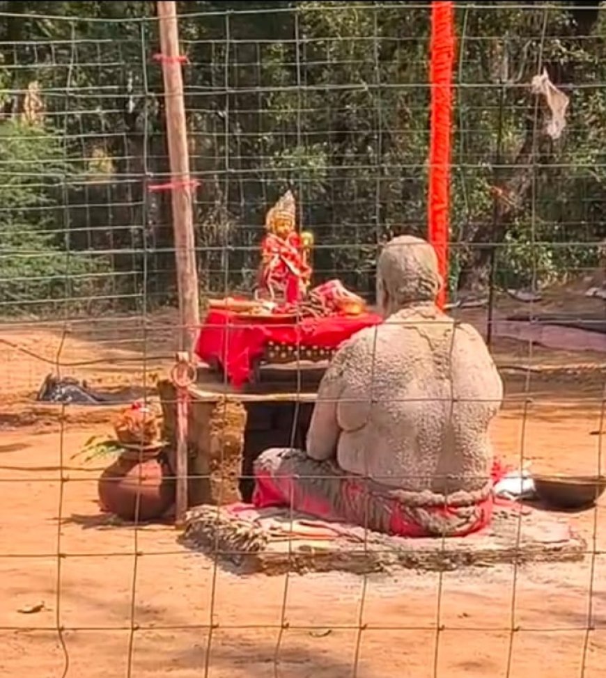 46 डिग्री की आग उगलती गर्मी और चारों ओर धूनी: रसगन गांव में संत बालकादेवाचार्य की कठिन तपस्या देख नतमस्तक हुए श्रद्धालु