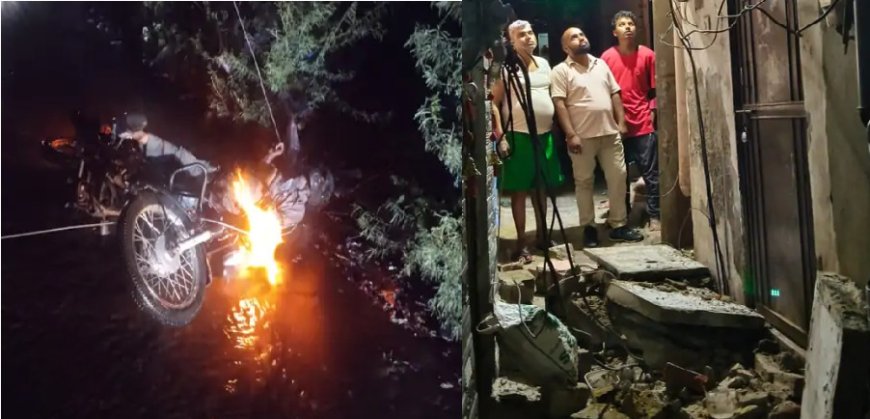 अंधड़ में टूटे हाईटेंशन तार से बाइक सवार की मौत; मकान की बालकनी गिरी, कई इलाकों में घंटों बाधित रही आपूर्ति