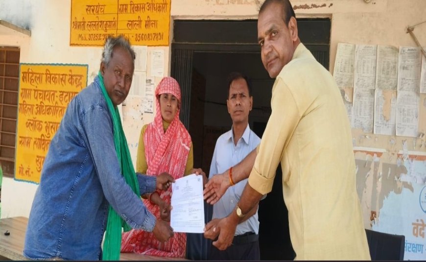 मंगला पशु बीमा योजना के तहत कुसुम को मिली 40 हजार रूपये की आर्थिक सहायता