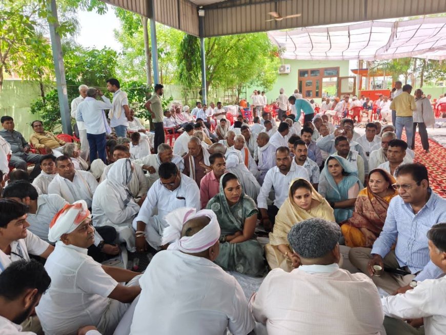पूर्व विधायक बाबूलाल बैरवा को भावभीनी श्रद्धांजलि, तिये की बैठक में उमड़ा जनसैलाब